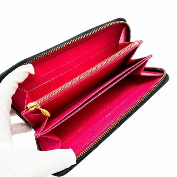 Authentic Louis Vuitton Monogram Multicolor Zippy Wallet Black Pink - Picture 7 of 10